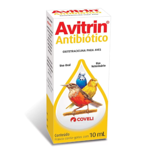 Antibiótico Coveli Avitrin Pássaros 10ml